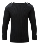 Crew Neck Combat Jumper - Black - XX Large