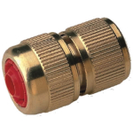 Brass �" Hose Connector with Shut Off Valve