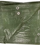 Tarpaulin with Eyelets 5.5 x 3.6m Green