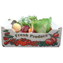 Self Erect Solid Board Box inchFresh Produce Printedinch
