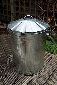 Galvanised Metal Bin