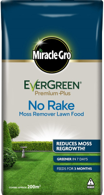 Miracle Gro® Evergreen® Premium No Rake Feed & Moss Remover 200m²