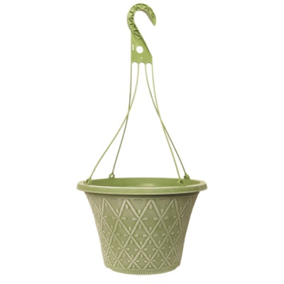 Prisma 12Inch Hanging Basket Powdered Moss Green