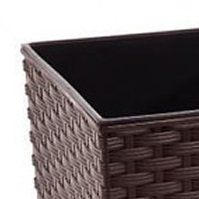 Finesse Rattan 56cm Flower Box Mocha
