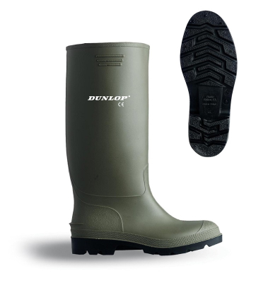 PVC Non Safety Wellington Boots - Green - Size 7