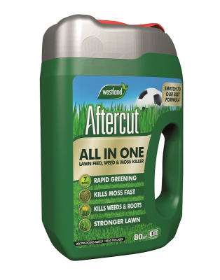 Aftercut All In One Feed, Weed & Moss Killer 80m²